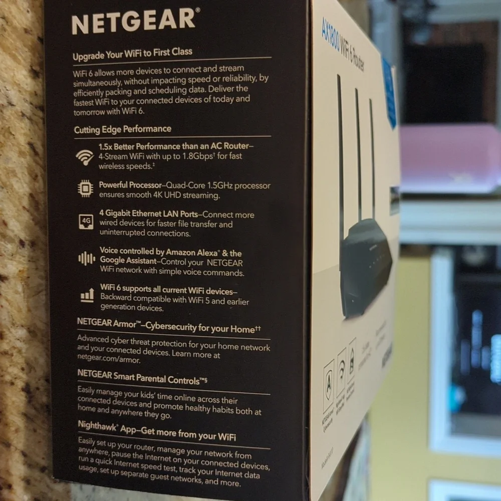 NIP Netgear AX1800 WiFi Router - Picture 4 of 6